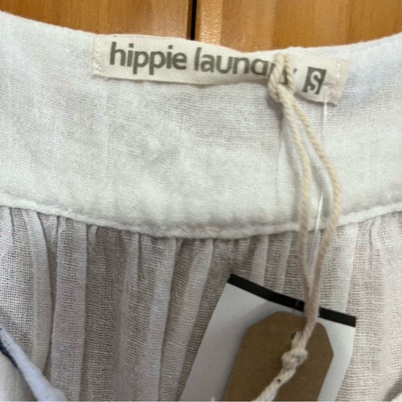 Hippie Laundry Cotton Boho Tunic White/Navy Size Small NWT - Picture 2 of 10